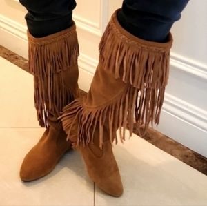 Sam Edelman Utah Fringe Moccasin Boots